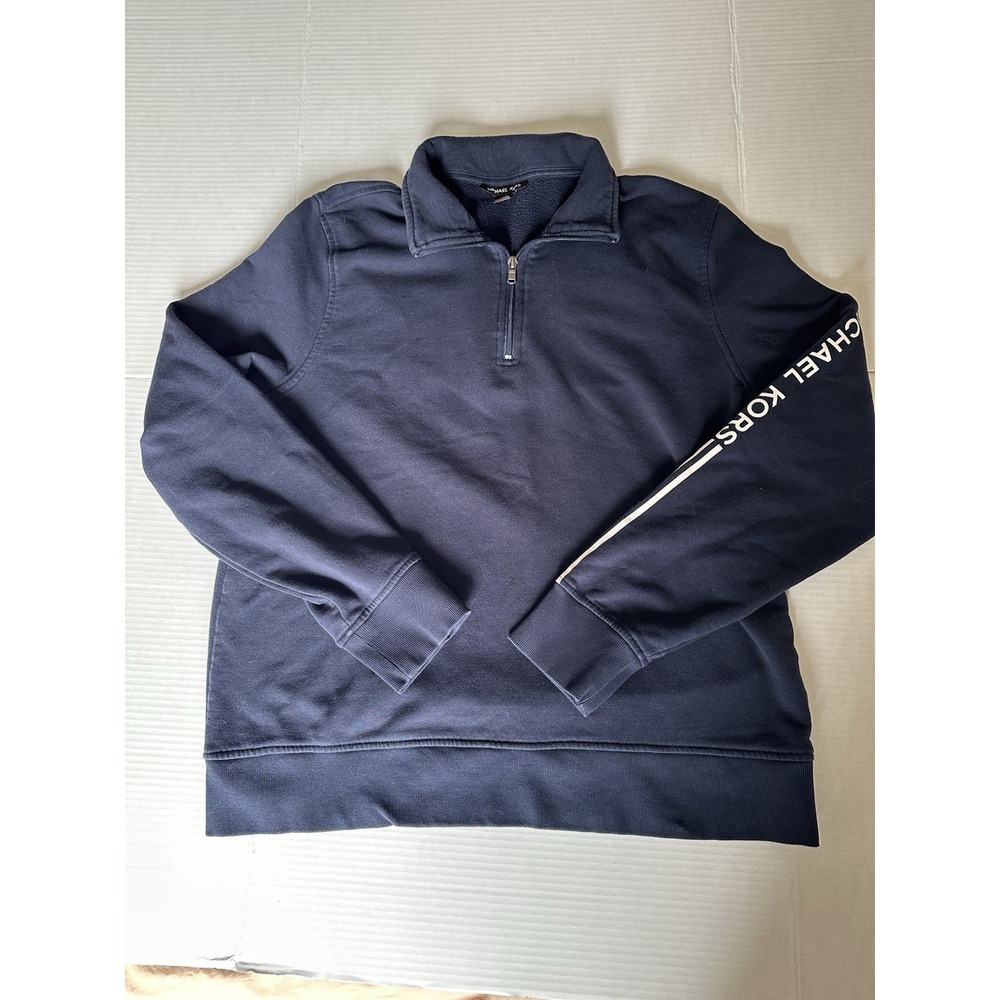 Michael Kors pullover quarter zip men's navy blue Shirt